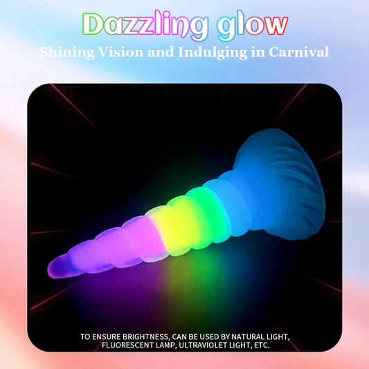 Glowing Jelly Sex Toy with Suction Cup