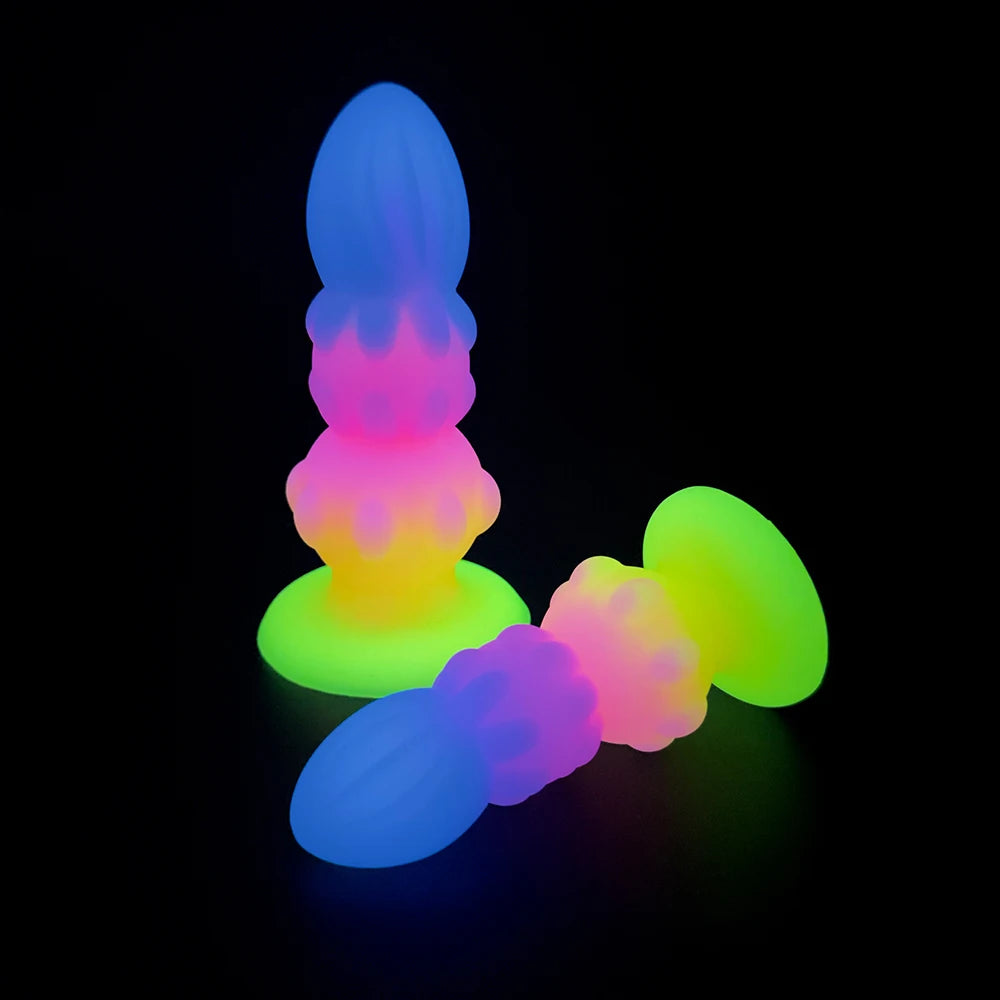 Fun Glow In The Dark Butt Plug With Suction Cup