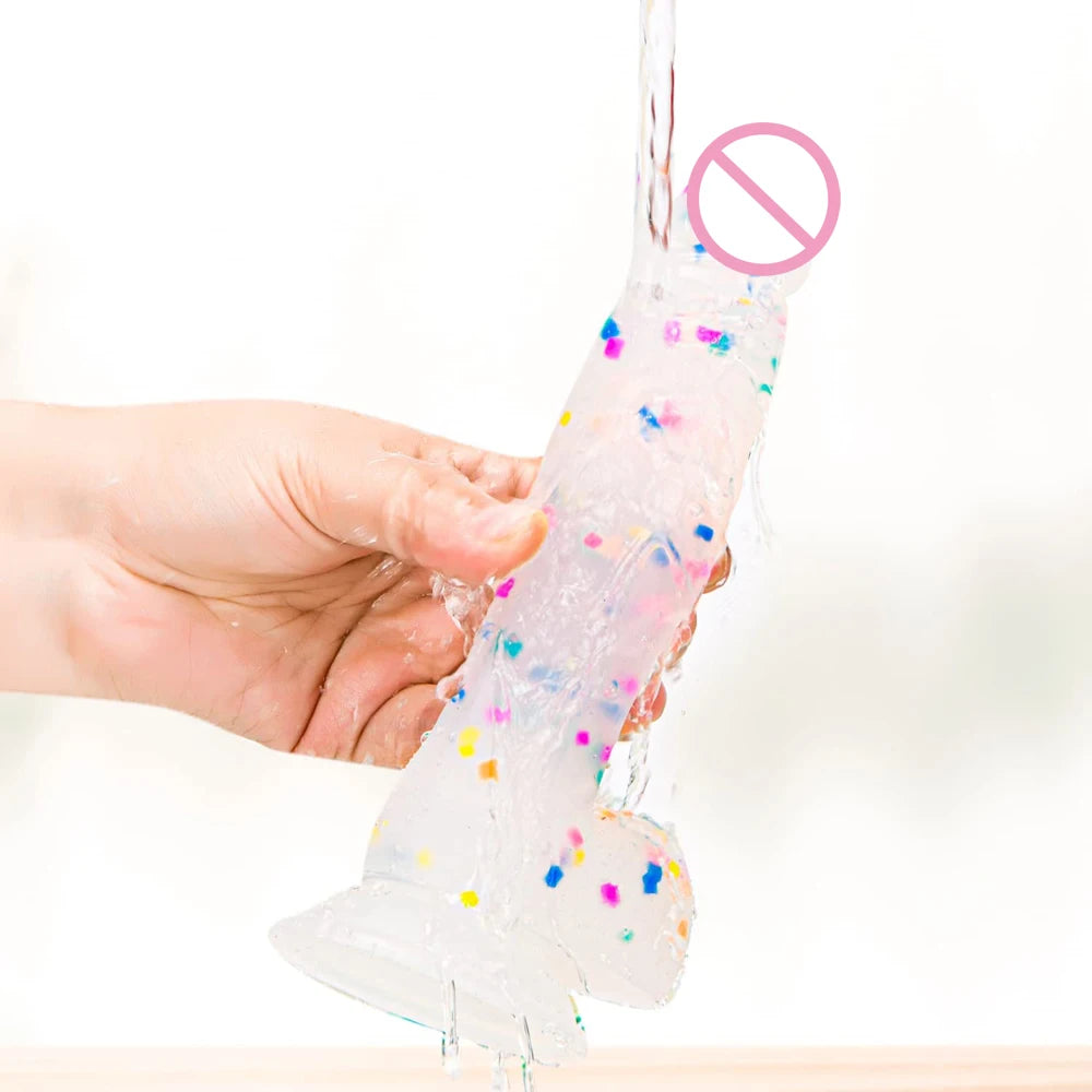 Confetti Dildo or Anal Plug and sex game dice