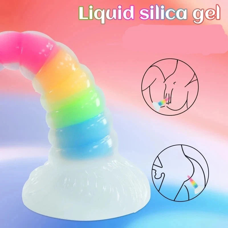 Glowing Jelly Sex Toy with Suction Cup