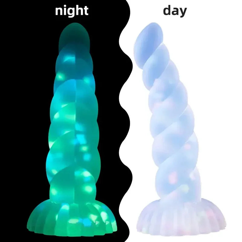 Glowing Color Jelly Sex Toy with Suction Cup