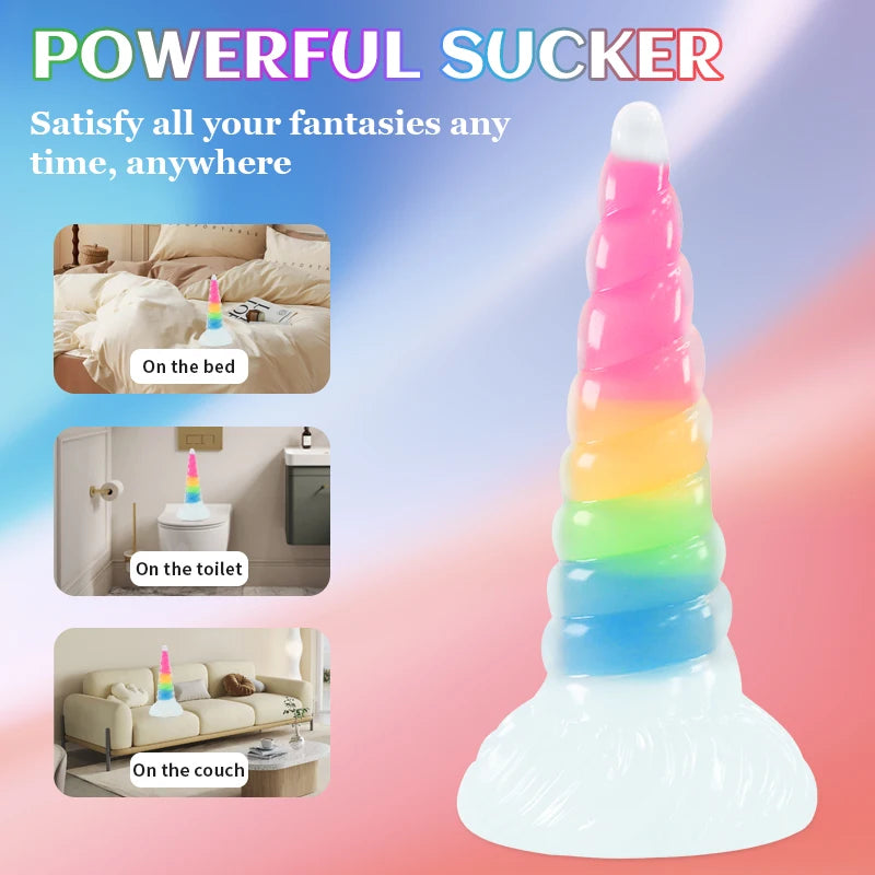 Glowing Jelly Sex Toy with Suction Cup