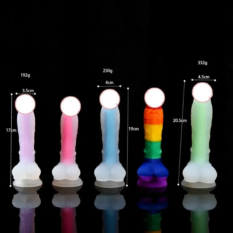 Colorful Glowing Realistic Dildos