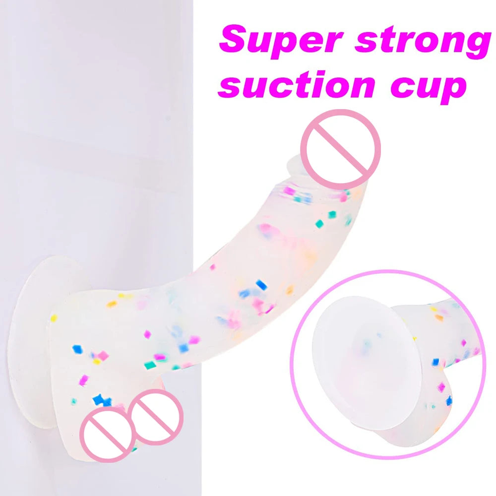 Confetti Dildo or Anal Plug and sex game dice