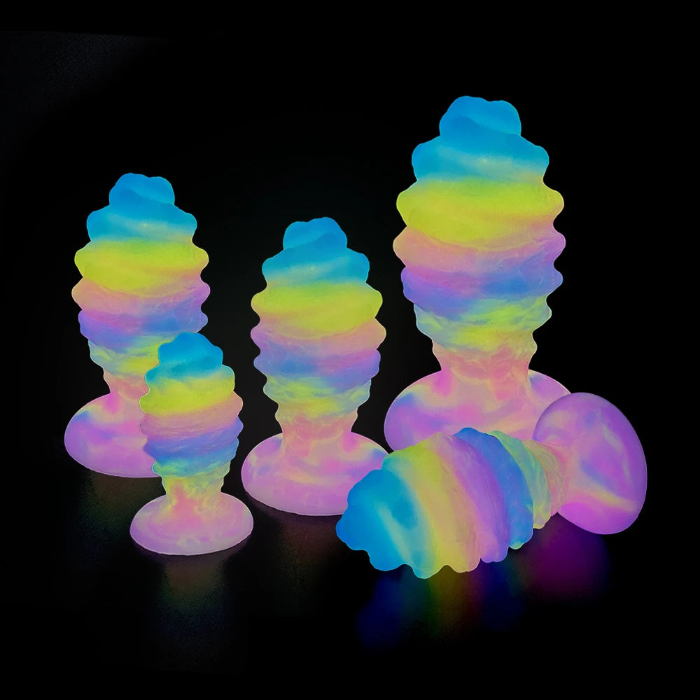 S-XXL Luminous Silicone Anal Plug