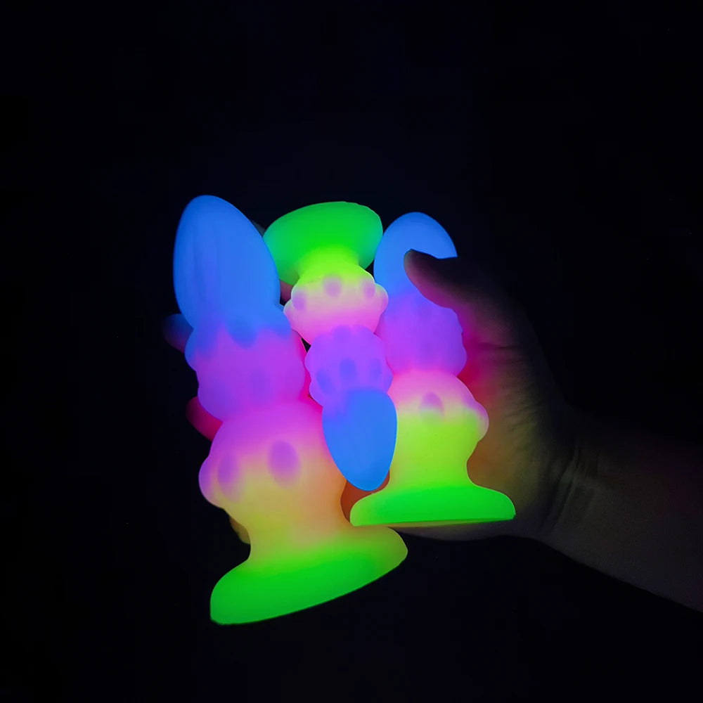 Fun Glow In The Dark Butt Plug With Suction Cup