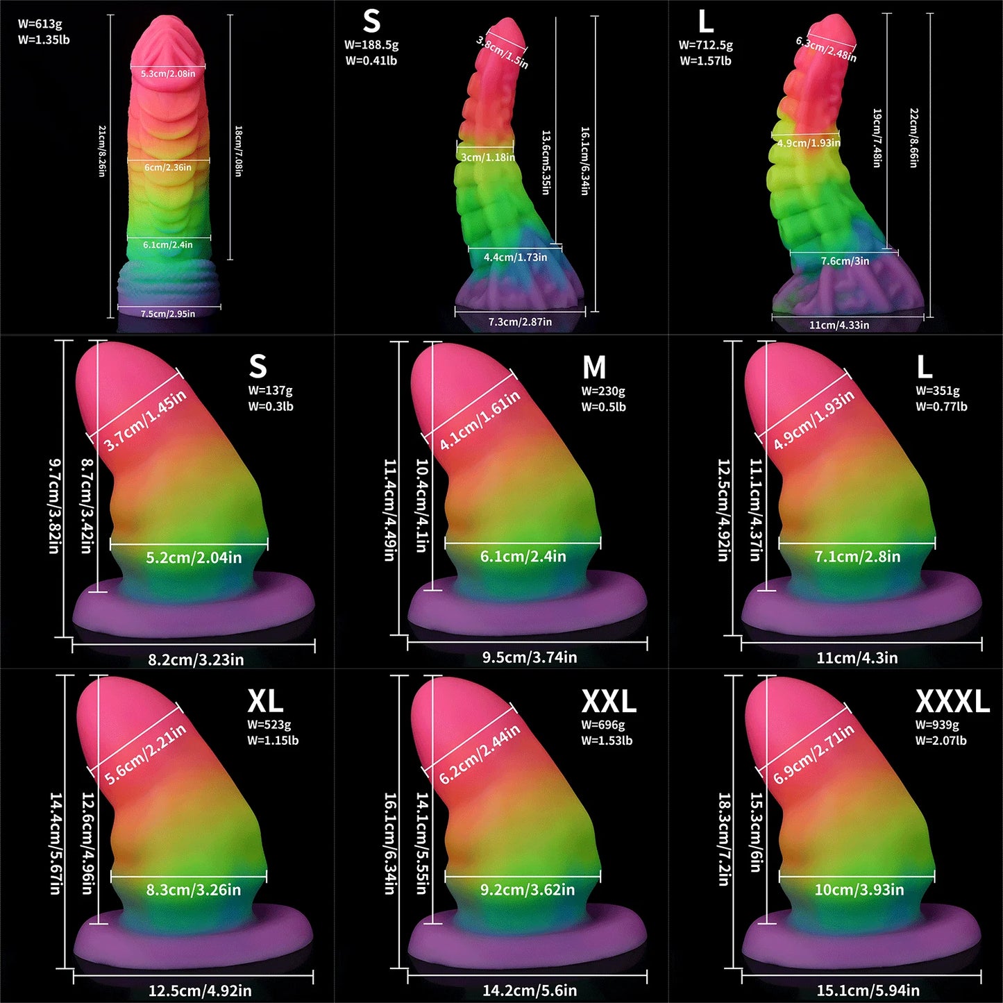 Colorful Plug Anal Butt Plug/ Dildo