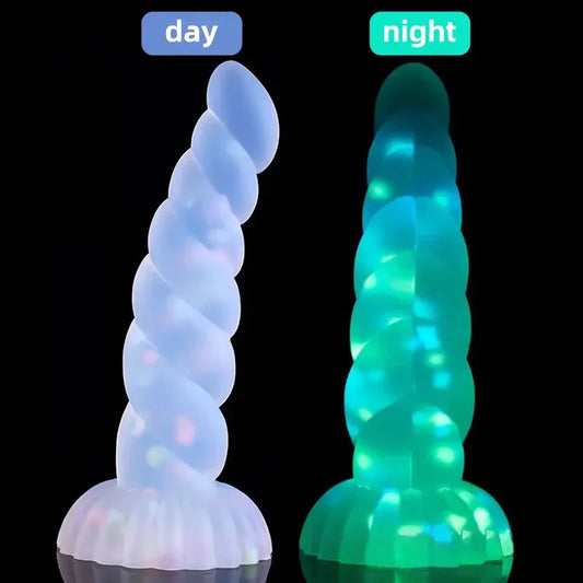 Glowing Color Jelly Sex Toy with Suction Cup