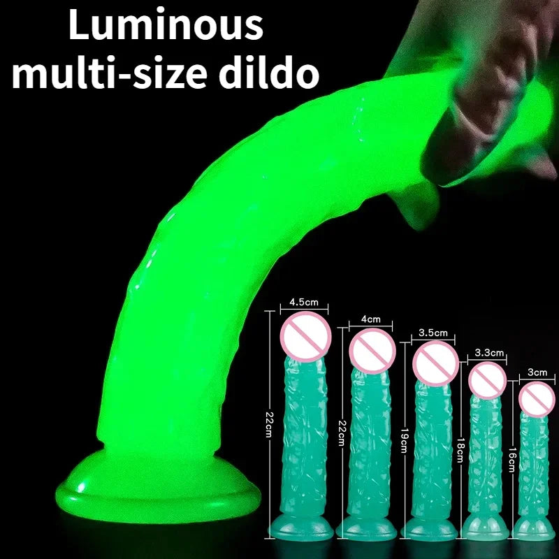 Realistic Glow In The Dark Penis with Suction Cup