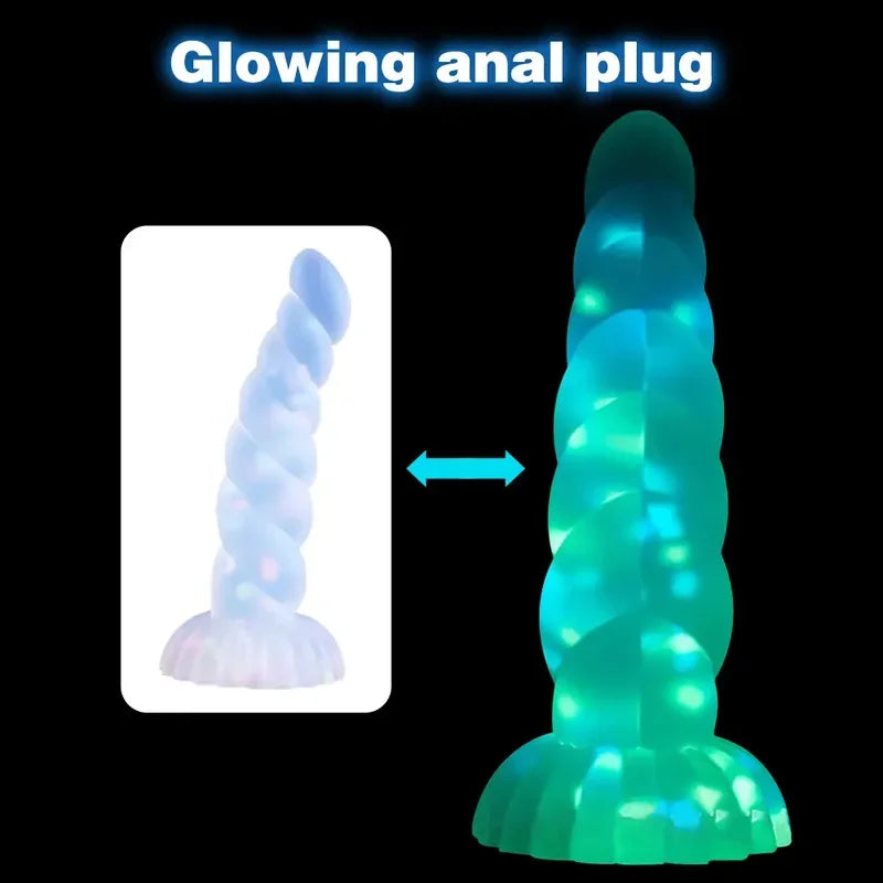 Glowing Color Jelly Sex Toy with Suction Cup