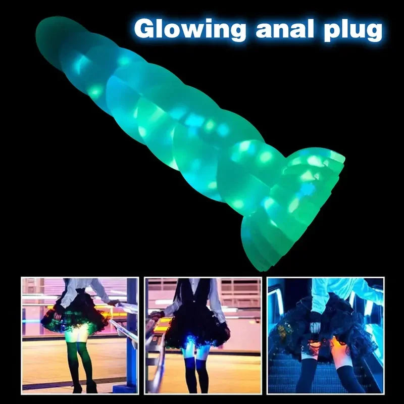 Glowing Color Jelly Sex Toy with Suction Cup