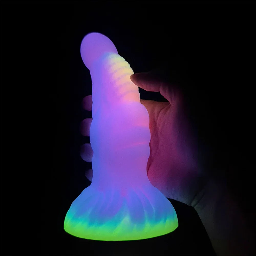 Exciting Glow In The Dark Dildo with Suction Cup