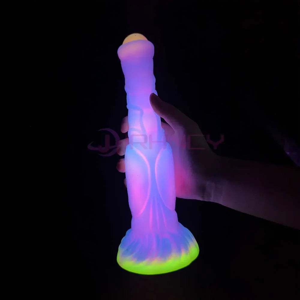 Exciting Glow In The Dark Dildo with Suction Cup