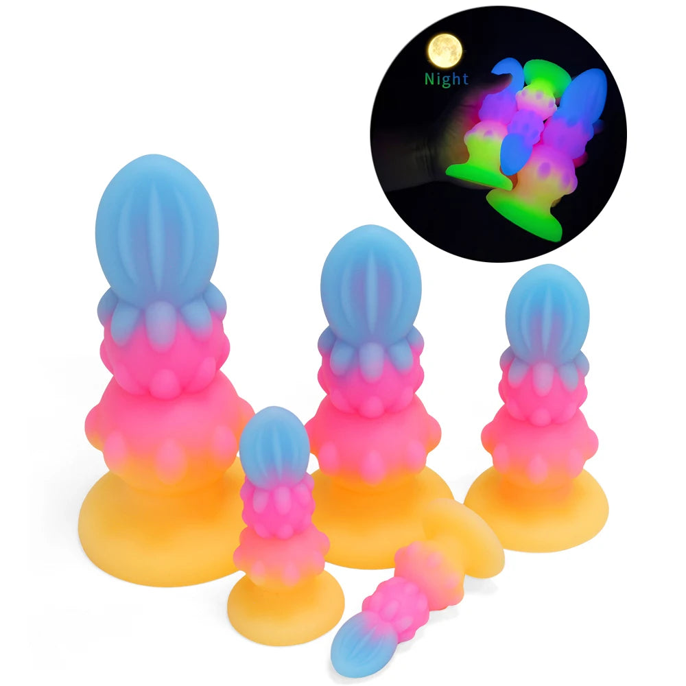 Fun Glow In The Dark Butt Plug With Suction Cup