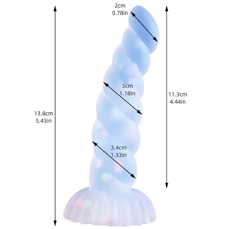 Glowing Color Jelly Sex Toy with Suction Cup