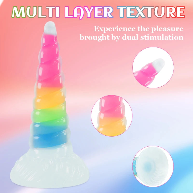 Glowing Jelly Sex Toy with Suction Cup