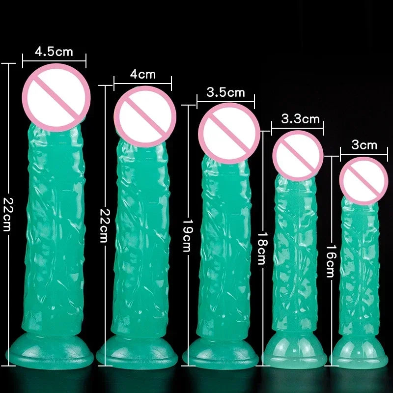 Realistic Glow In The Dark Penis with Suction Cup